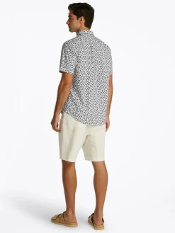 Popeline Hemd mit Palmenprint