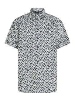 Popeline Hemd mit Palmenprint