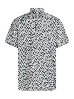Popeline Hemd mit Palmenprint