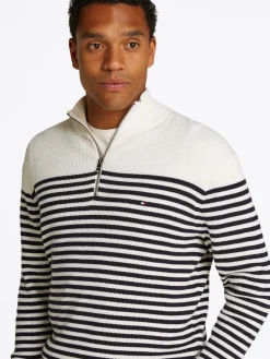 Pullover aus Rippstrick mit Reißverschluss