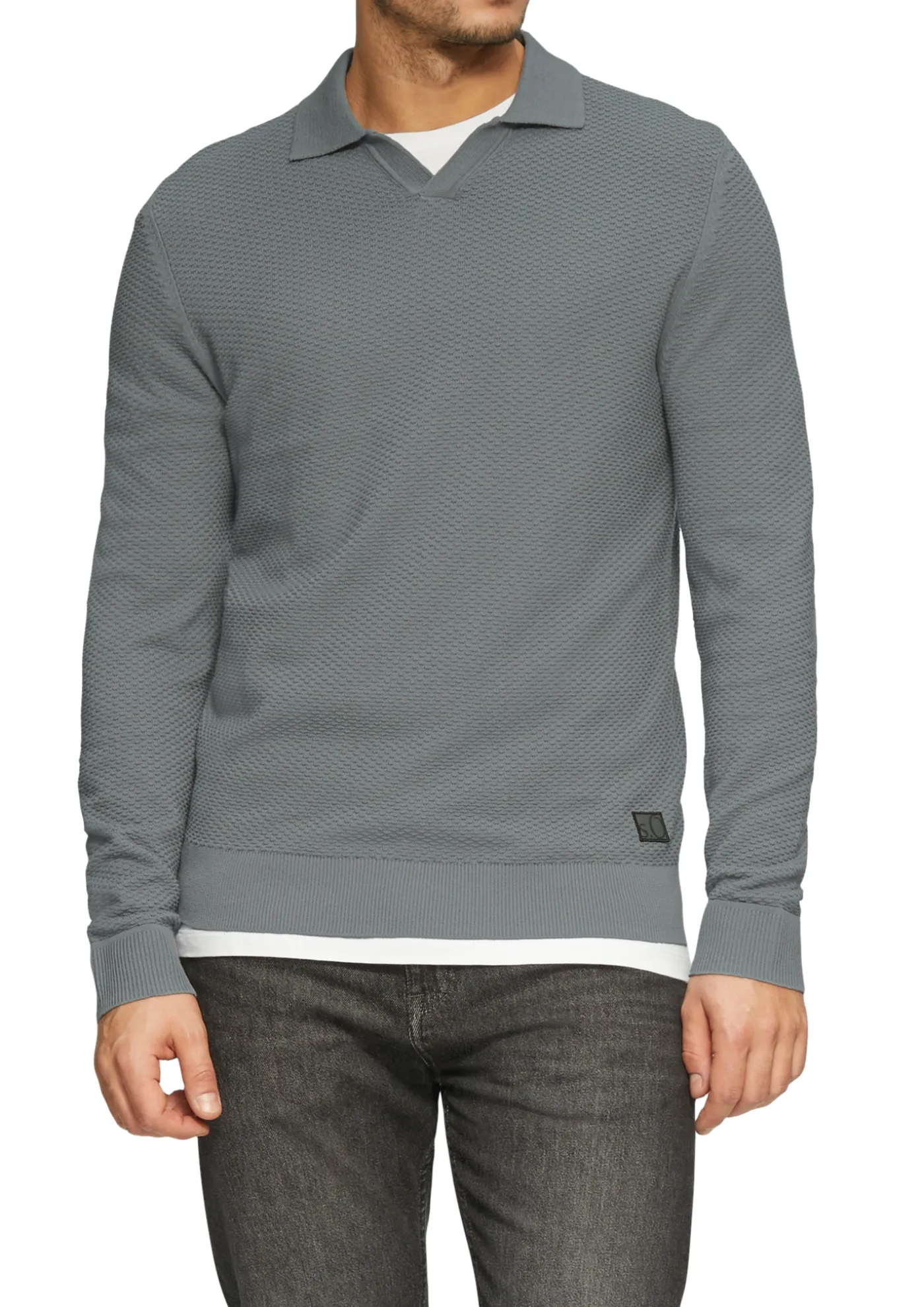 Pullover mit Polokragen