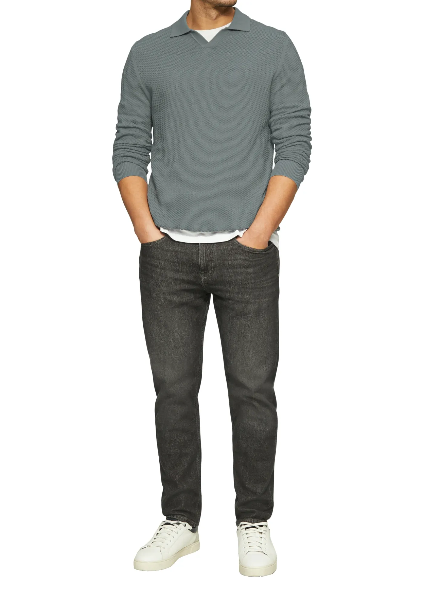 Pullover mit Polokragen