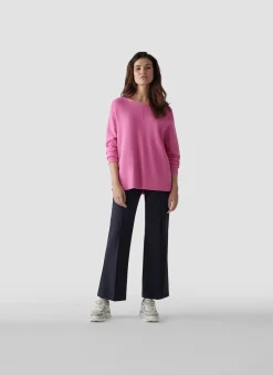 Pullover mit Rundhalsausschnitt und Ziernaht
