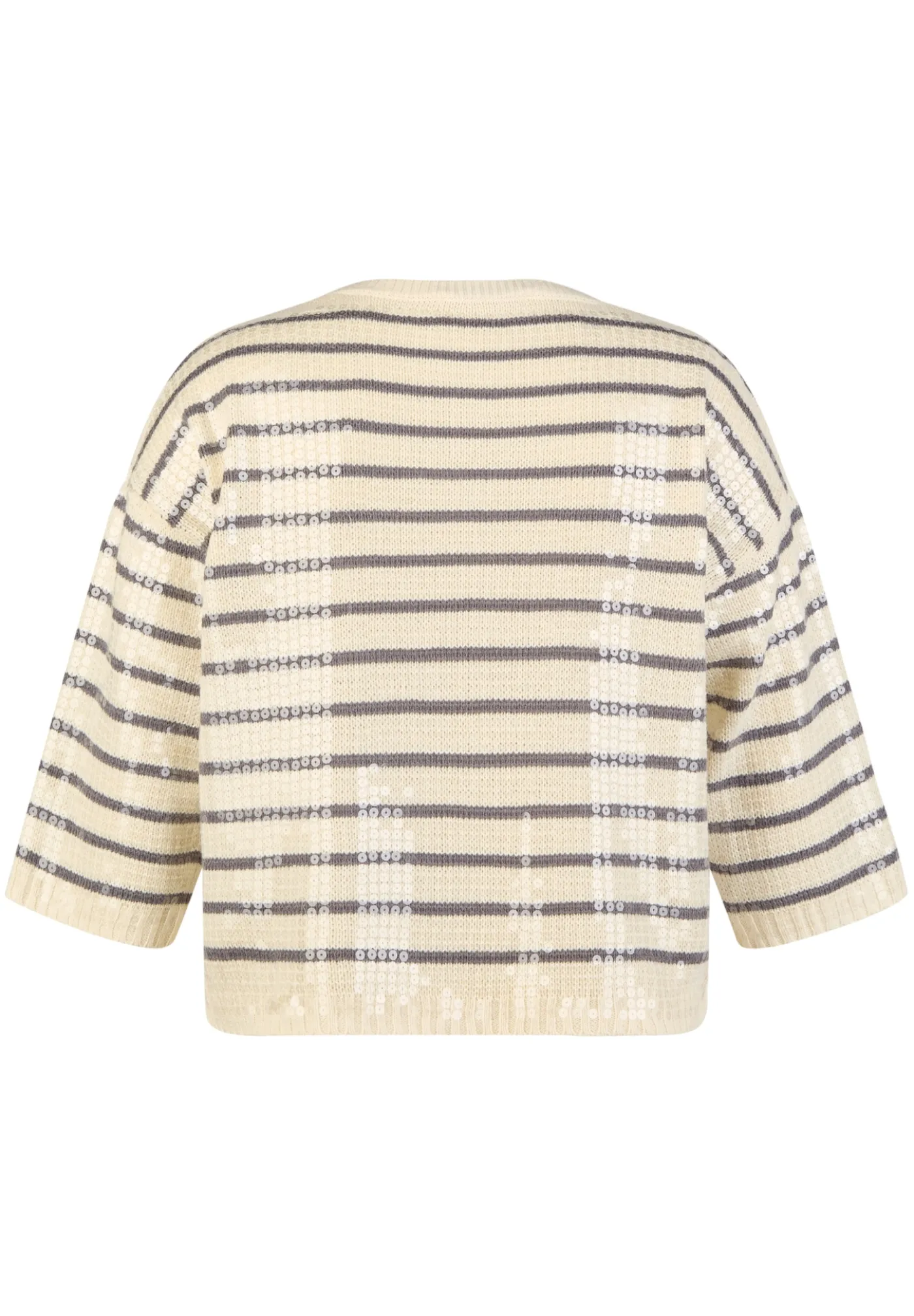 Pullover mit Streifen und Pailletten