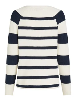 Pullover mit V-Ausschnitt und Perlfangmuster