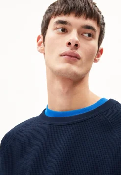 Pullover Relaxed Fit aus Bio-Baumwolle JOSUAA WAFFLE