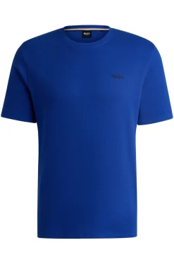 Pyjama-Shirt mit Waffelstruktur und Logo-Stickerei