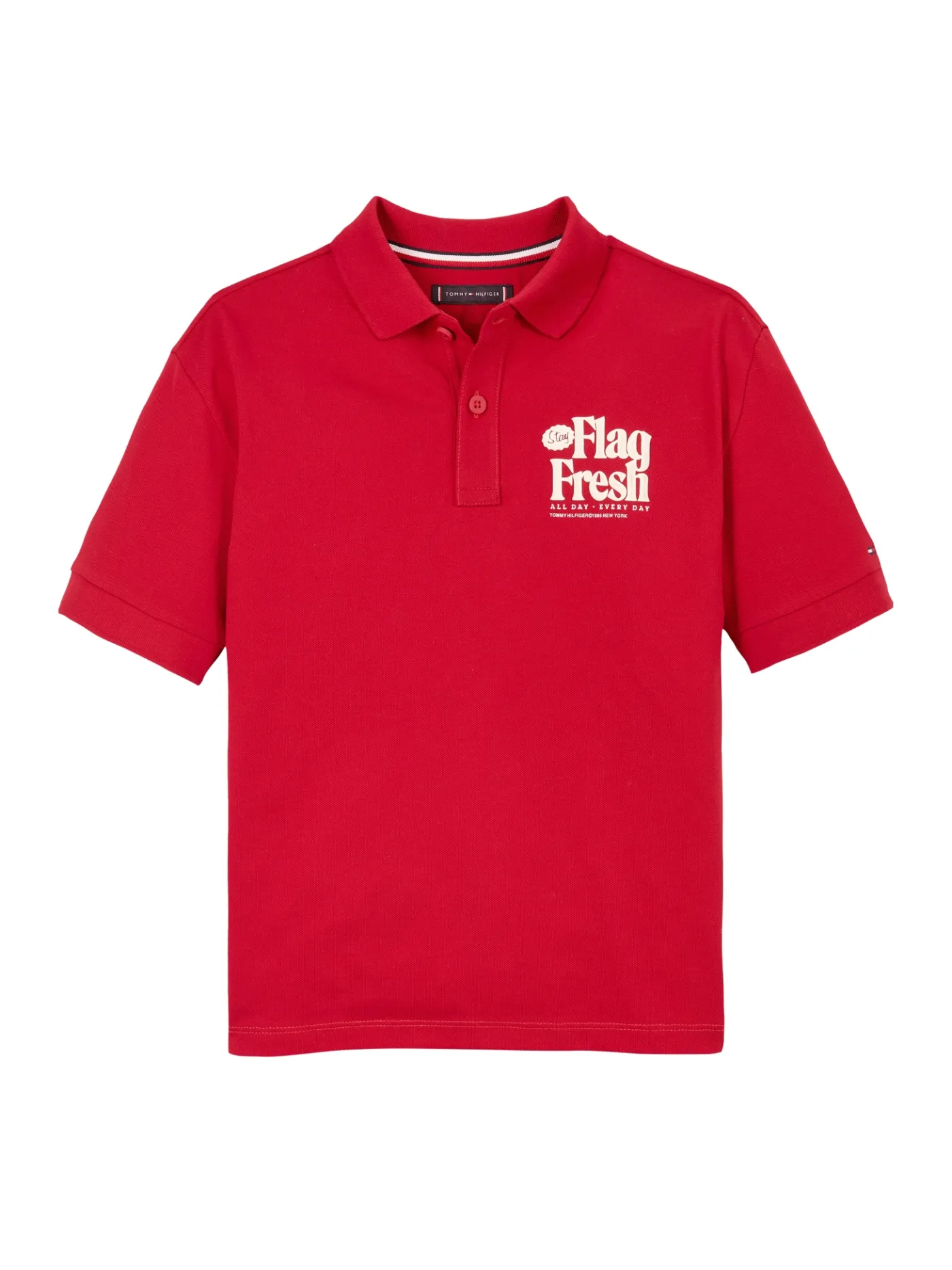 Regular Fit Poloshirt mit Slogan-Print hinten