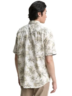 Regular Fit Kurzarmhemd mit Palmen-Print