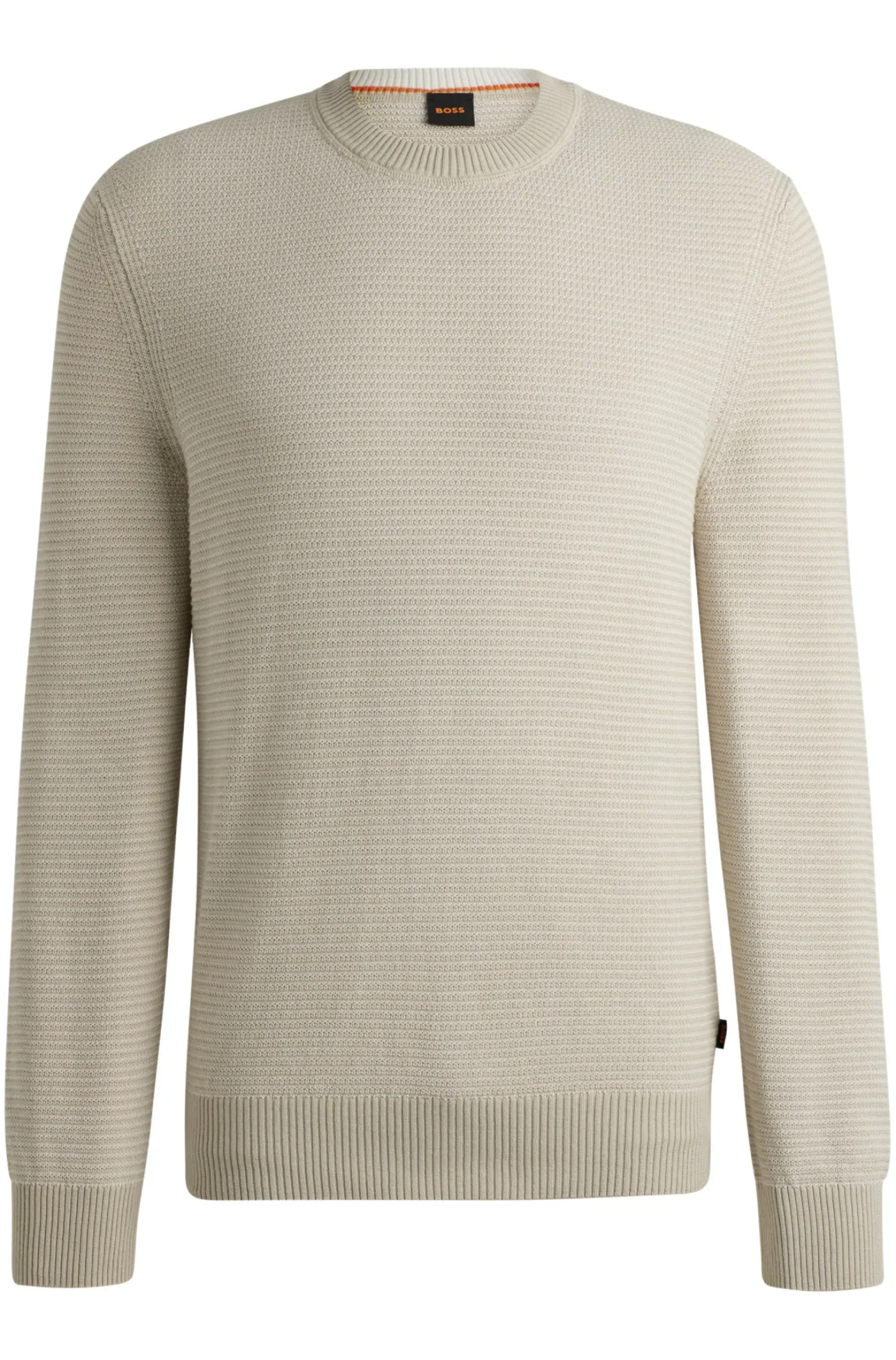 Regular-Fit Pullover aus zweifarbigem Baumwoll-Mix