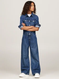 Relaxed Fit Denim Jumpsuit mit weitem Bein