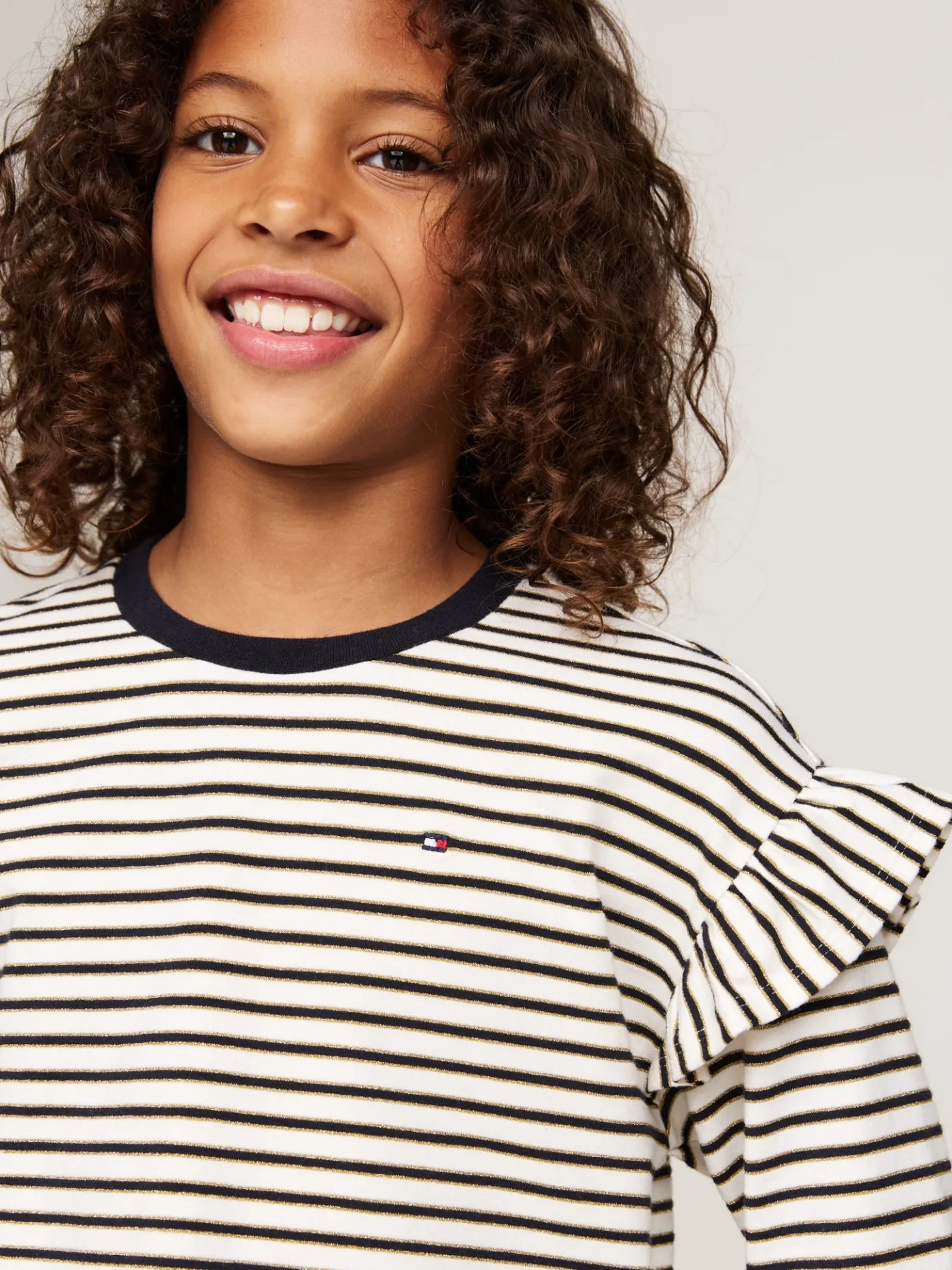 Relaxed Fit Langarmshirt mit Metallic-Streifen