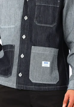 Relaxed-Fit Overshirt aus Denim-Mix