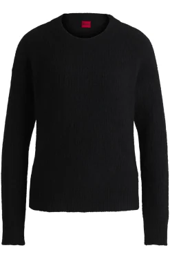 Relaxed-Fit Pullover mit gestricktem Linienmuster