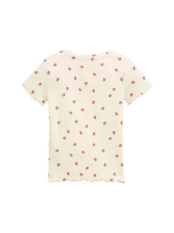 Ripp T-Shirt mit Muster