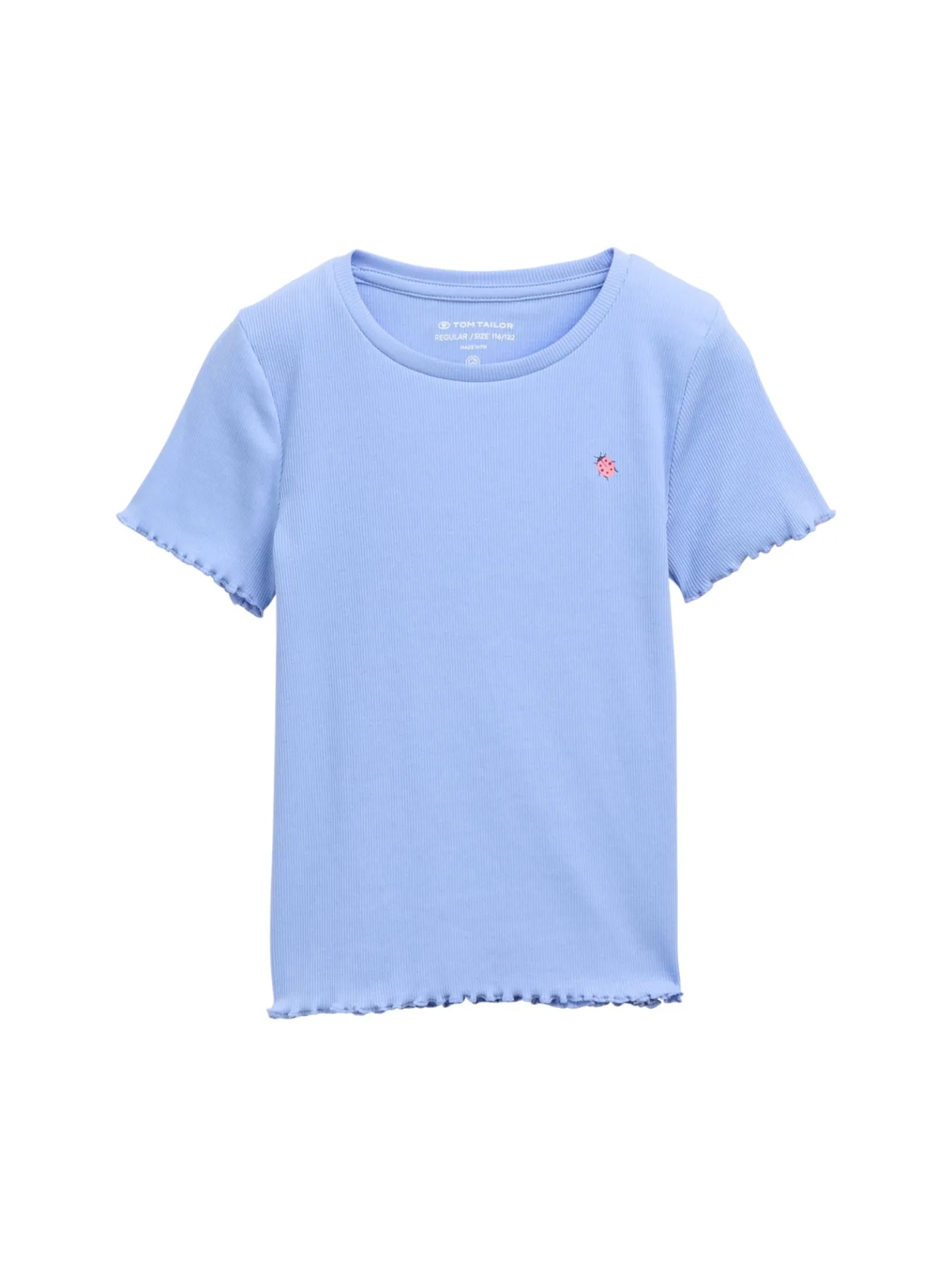 Ripp T-Shirt mit Print