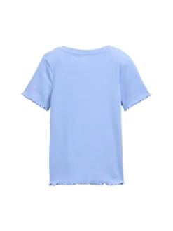 Ripp T-Shirt mit Print