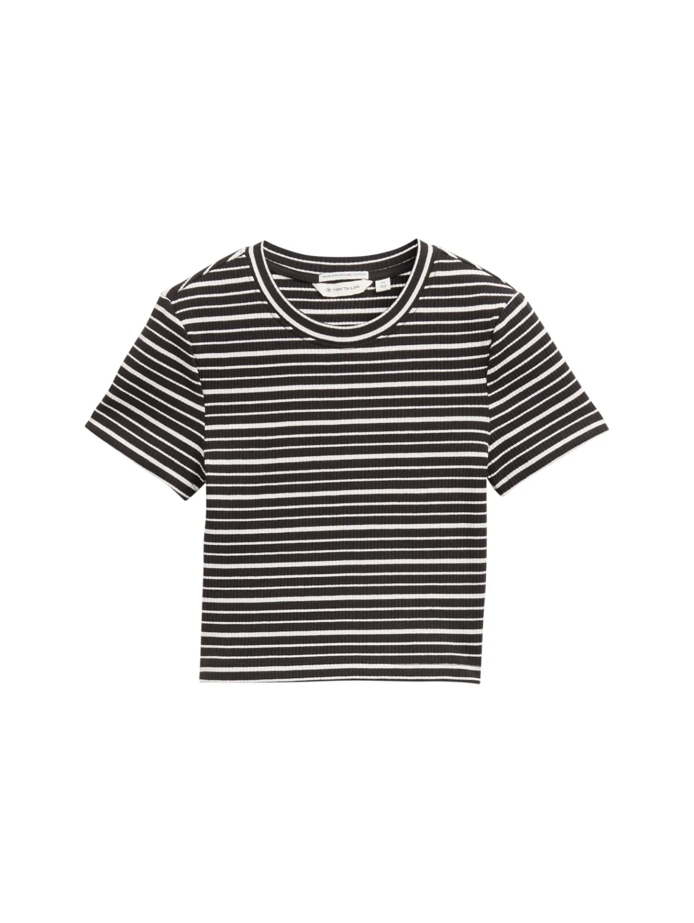 Ripp T-Shirt mit Streifenmuster