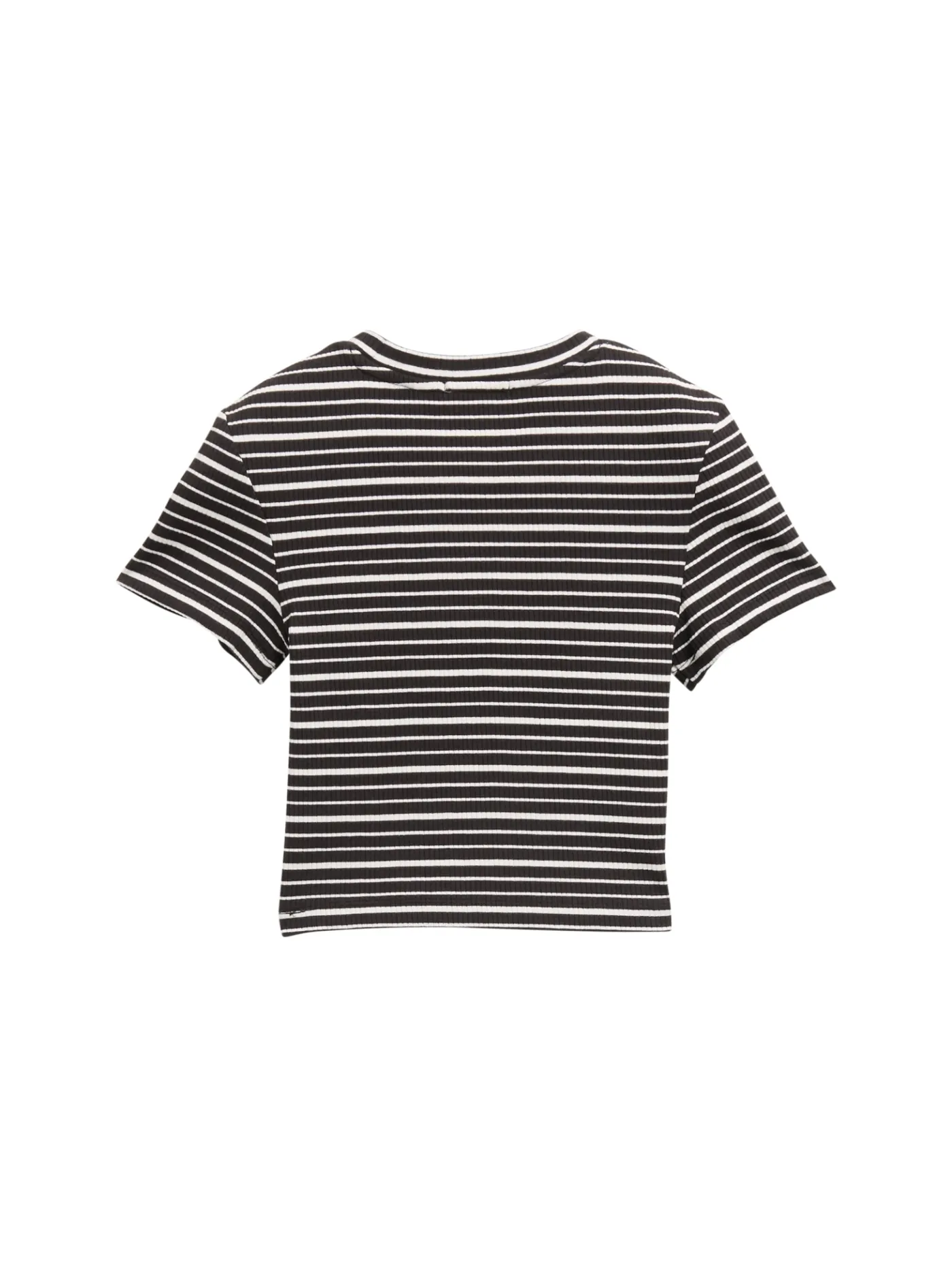 Ripp T-Shirt mit Streifenmuster