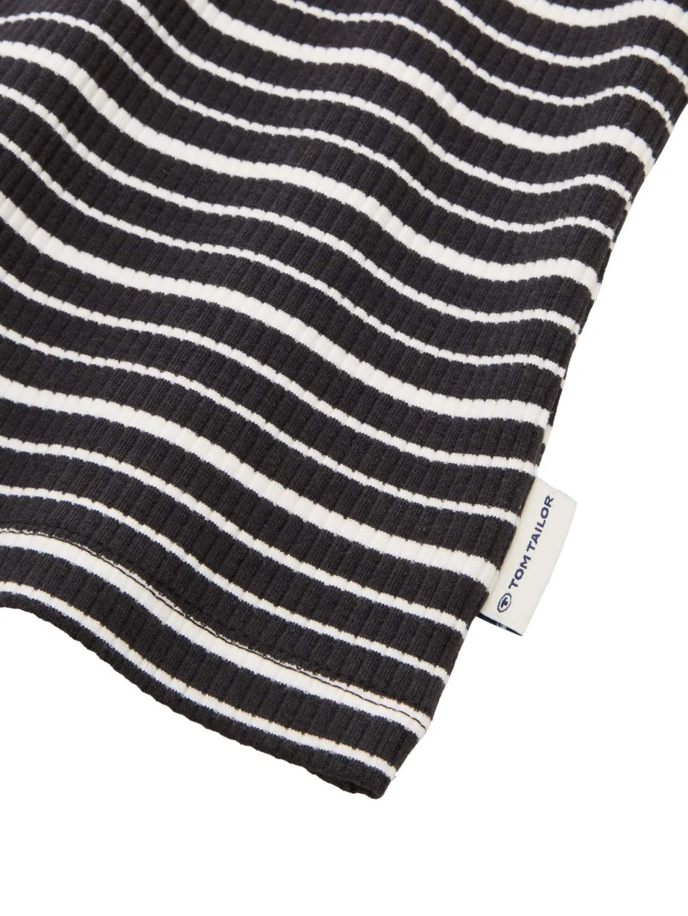 Ripp T-Shirt mit Streifenmuster