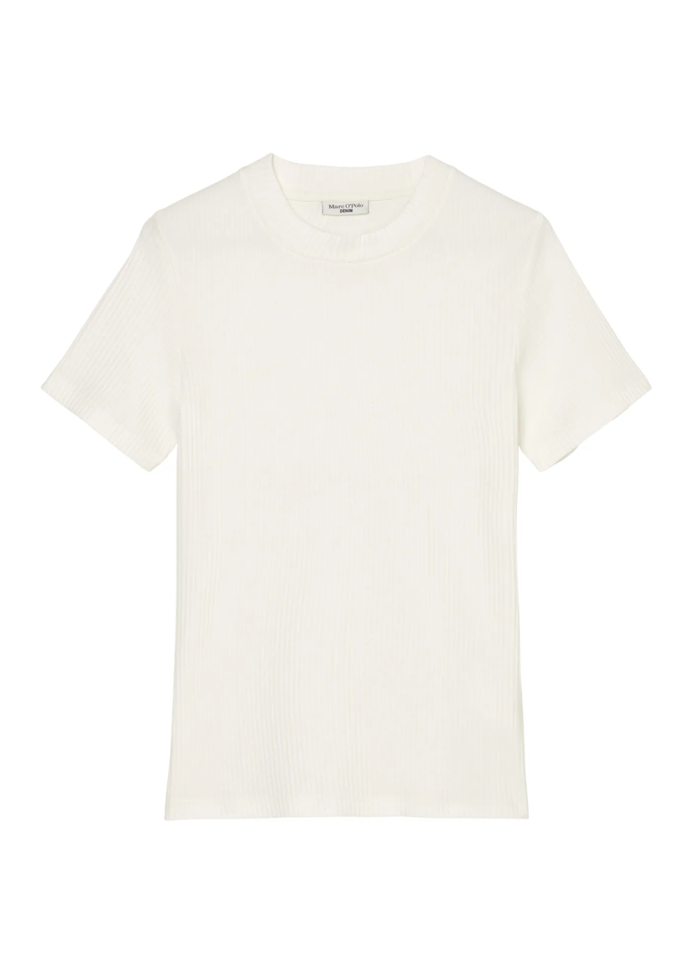 RIPP-JERSEY-T-SHIRT AUS ELASTISCHEM BIO-BAUMWOLLE-MIX