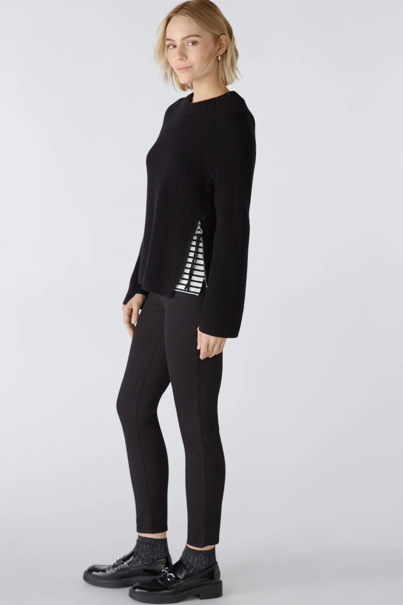 RUBI Pullover mit Reißverschluss, in reiner Baumwolle