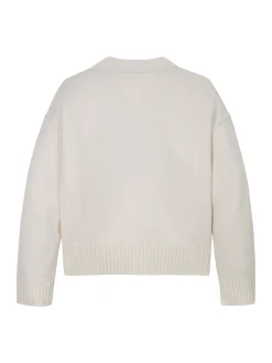 Rundhals-Pullover mit Logo