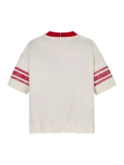 Rundhals-T-Shirt im Color Block-Design