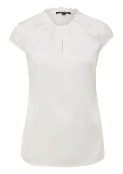 Satinbluse mit Raffung