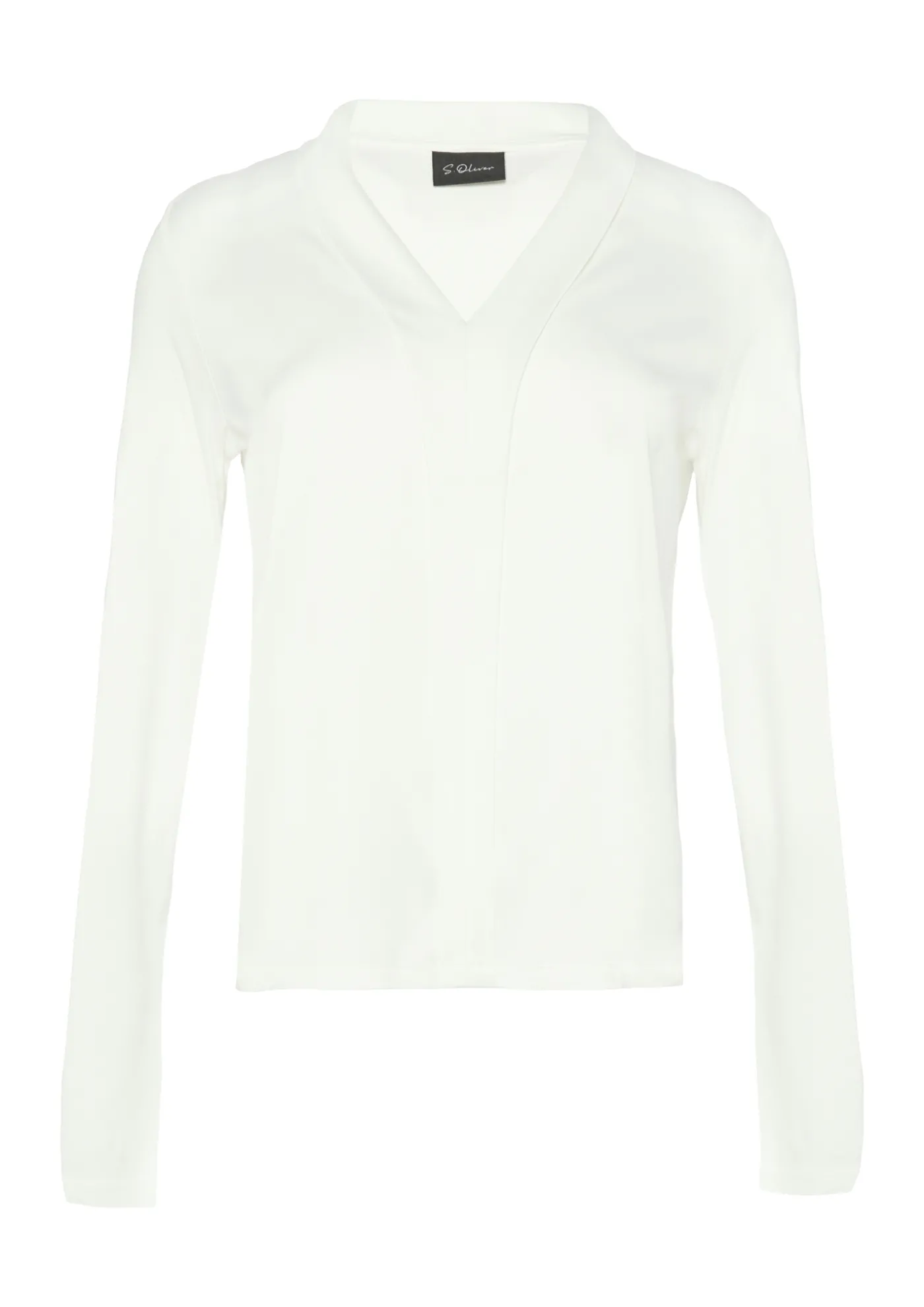 Satin-Blusenshirt mit Blende
