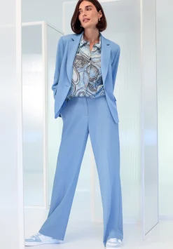 Schicke Druckbluse mit Hemdkragen und kurzer Knopfleiste