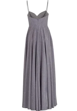 Schimmerndes Abendkleid mit Drapierung