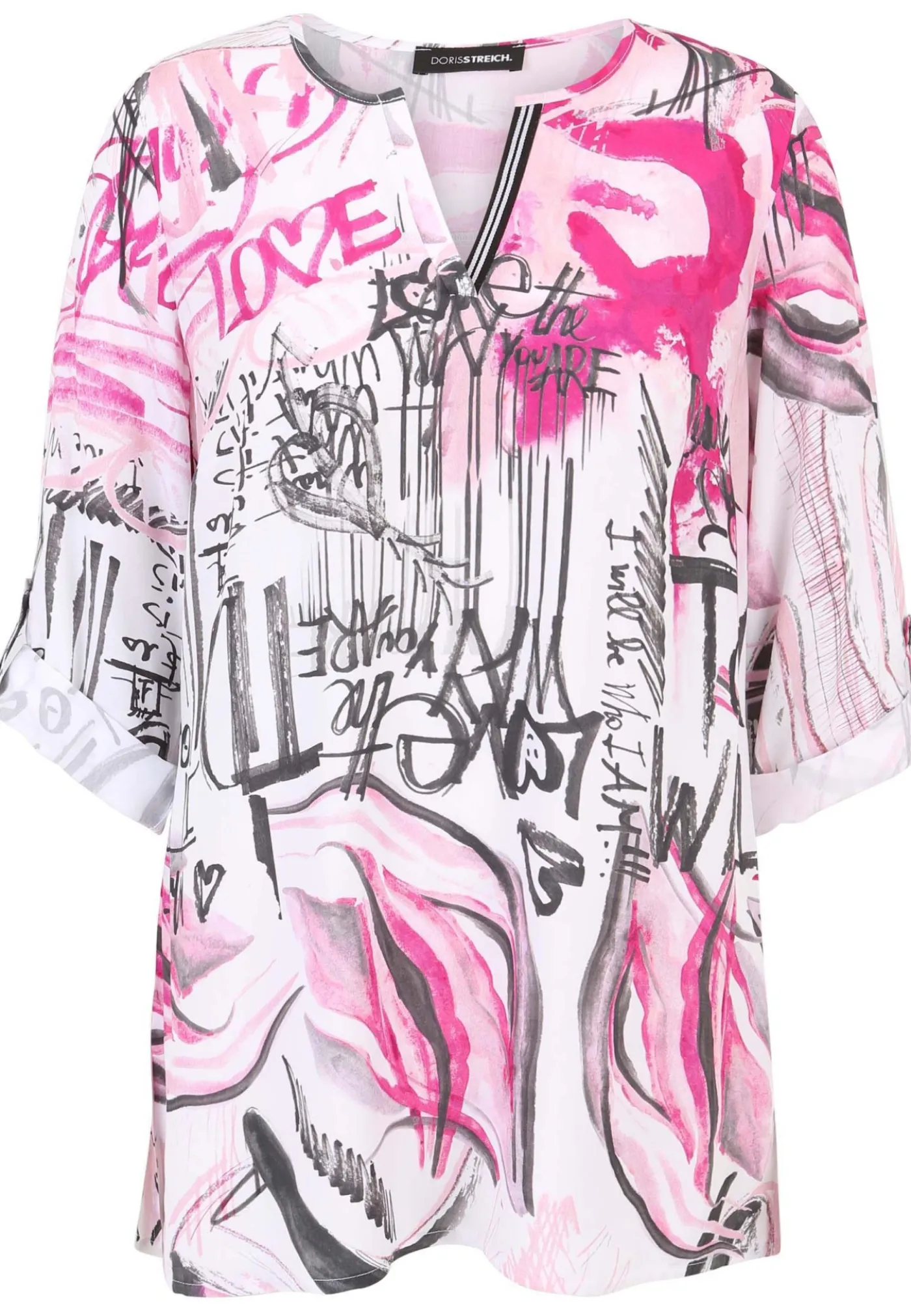 Schlupfbluse mit Allover-Muster