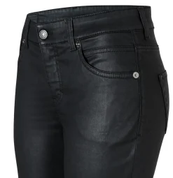 Schmale Hose im Leder-Look