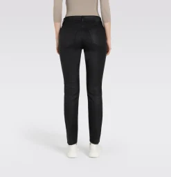 Schmale Hose im Leder-Look