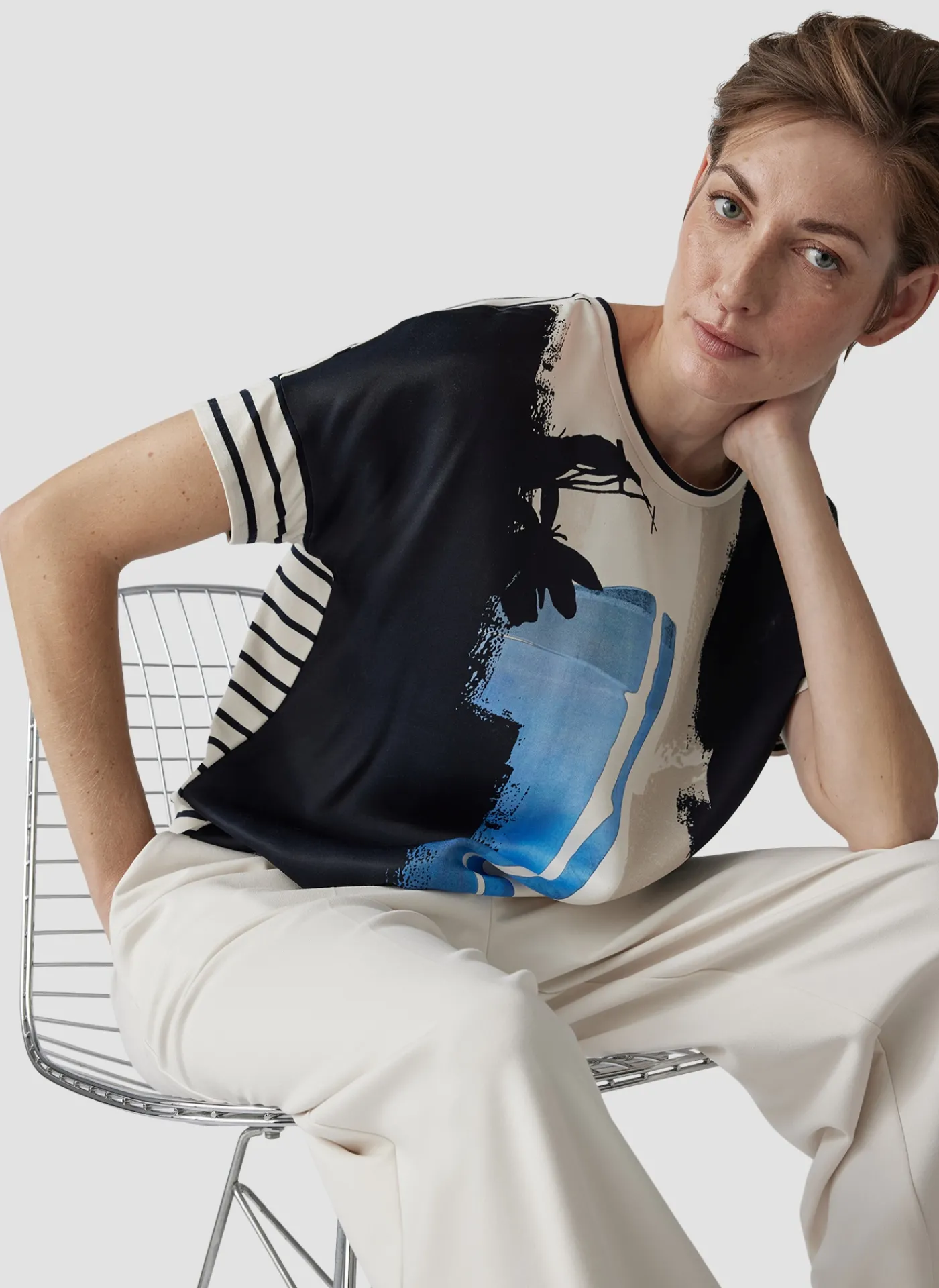 Shirt mit abstraktem Print