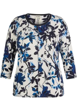 Shirt mit 3/4-Arm in floralem Muster