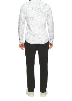 Slim Fit: Gemustertes Hemd aus Popelin