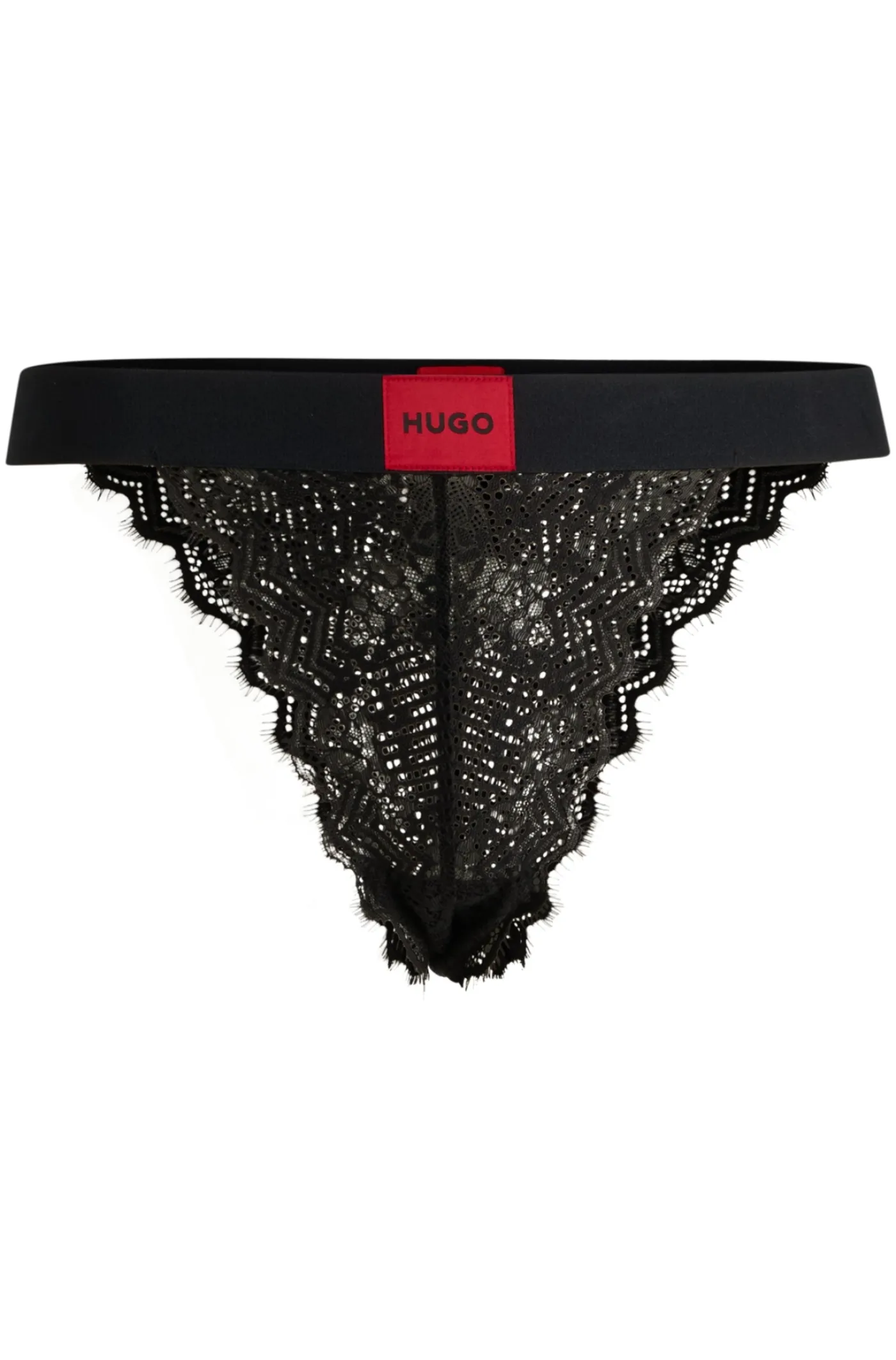 Slip aus elastischer Spitze mit Logo-Bund