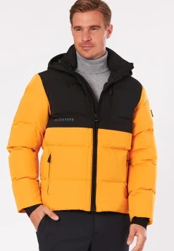 Steppjacke in auffallender Dessinierung