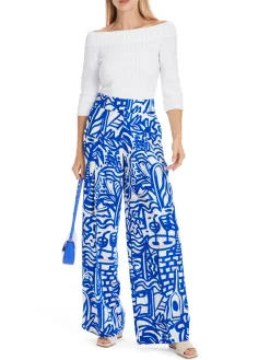 Stoffhose mit Allover-Muster