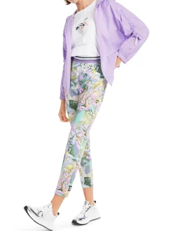 Stoffhose mit Allover-Muster