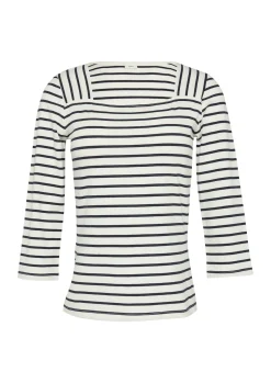 Streifenshirt mit Karree-Ausschnitt