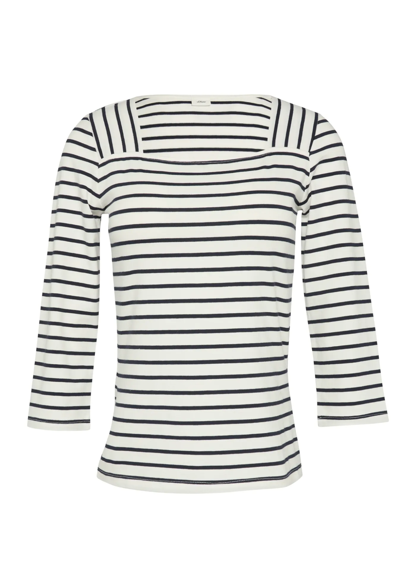 Streifenshirt mit Karree-Ausschnitt