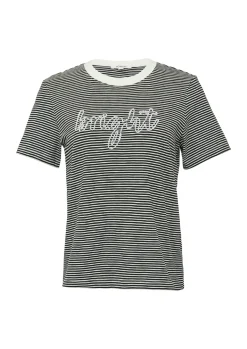Streifenshirt mit Schmuckperlen