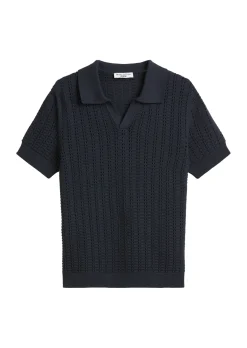 Strick-Poloshirt