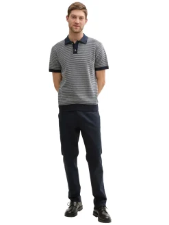 Strick-Poloshirt aus Baumwolle