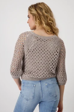 Strickpullover mit Pailletten