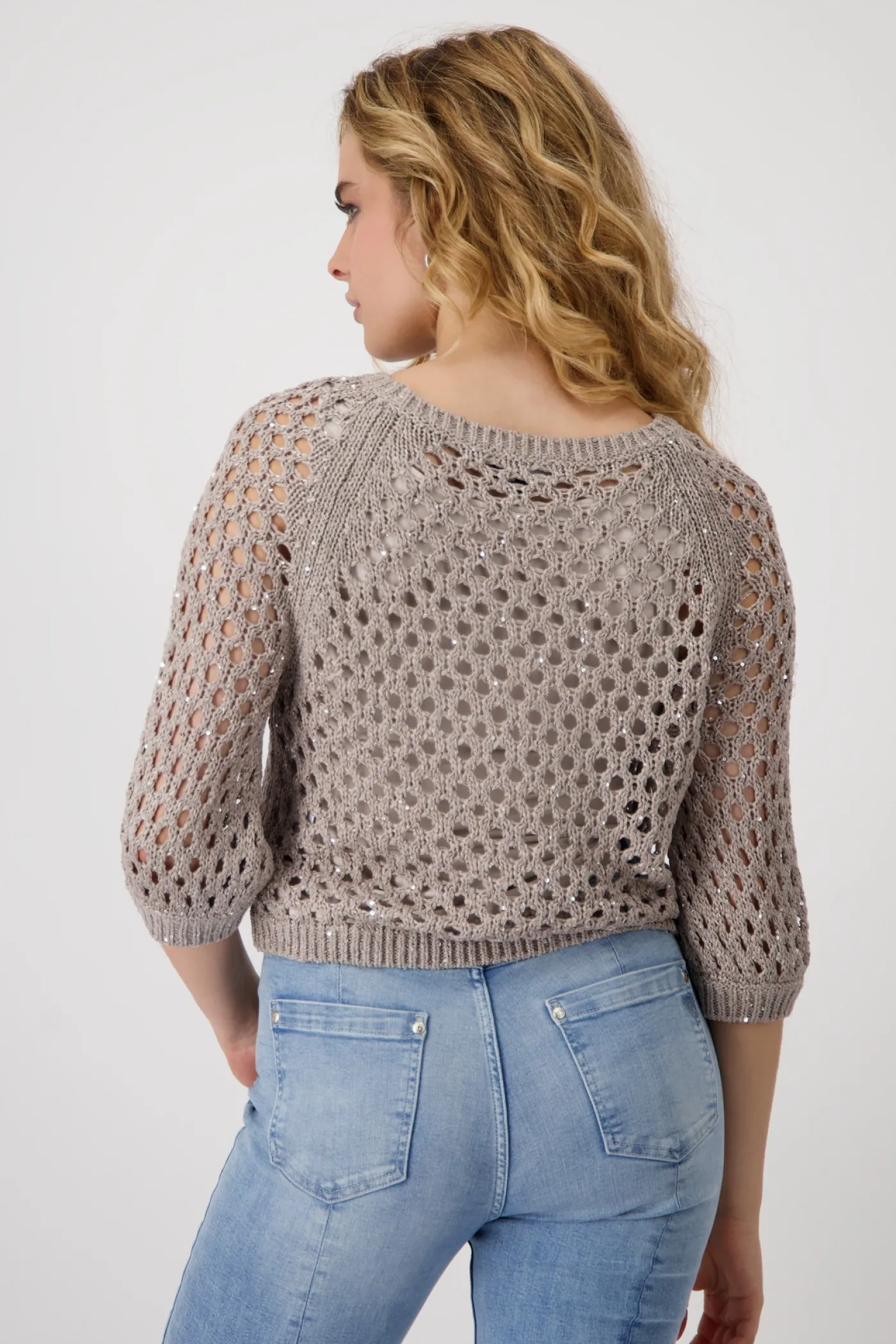 Strickpullover mit Pailletten