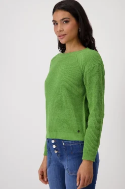 Strickpullover mit Perlfangmuster